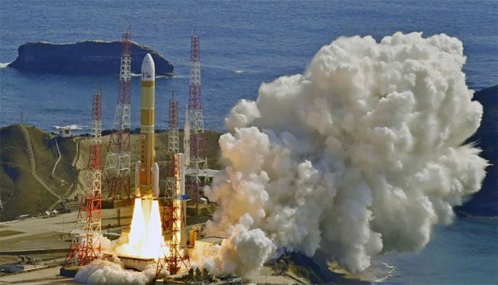 Moment the H3 rocket launches from Tanegashima Space Center on March 7.