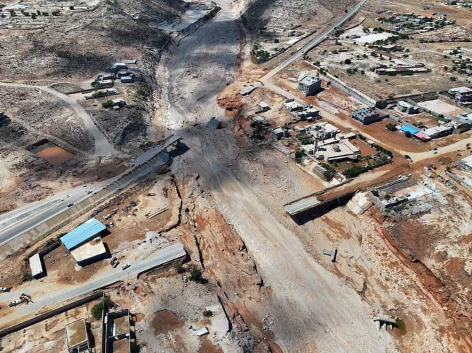 Devastating destruction in Derna after the disaster