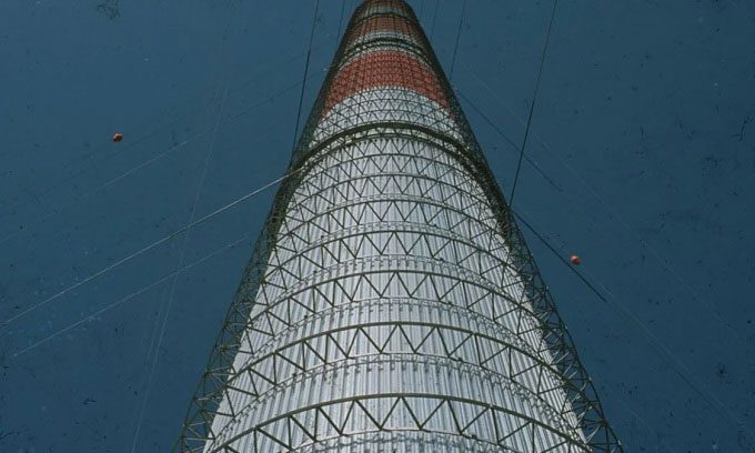 Solar updraft tower in Spain in 1982.