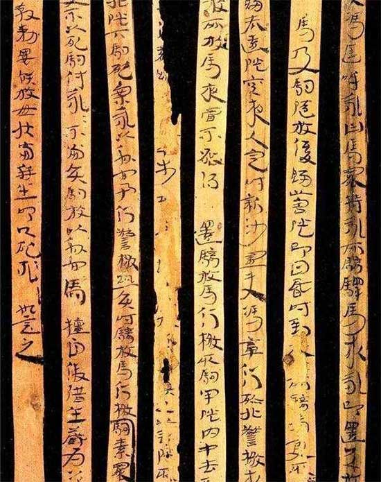 A portion of the Lijiac Bamboo Slips.