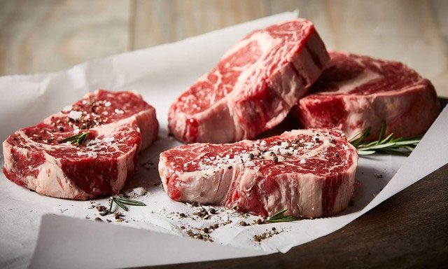 Red meat includes livestock such as beef, pork, goat...