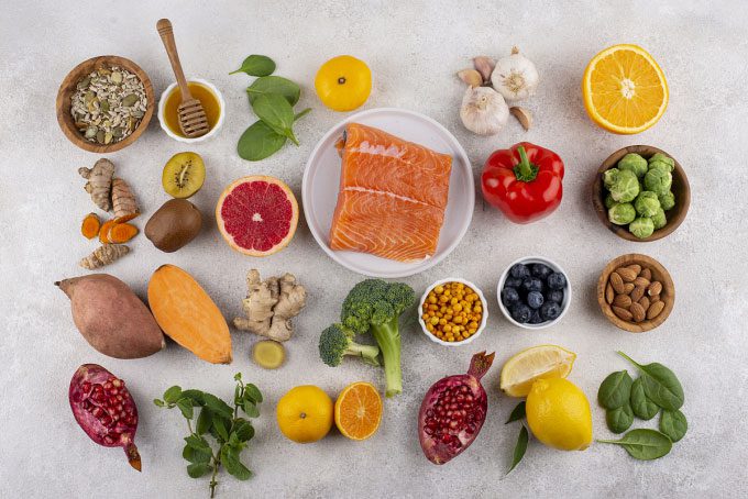 Foods rich in vitamin D.