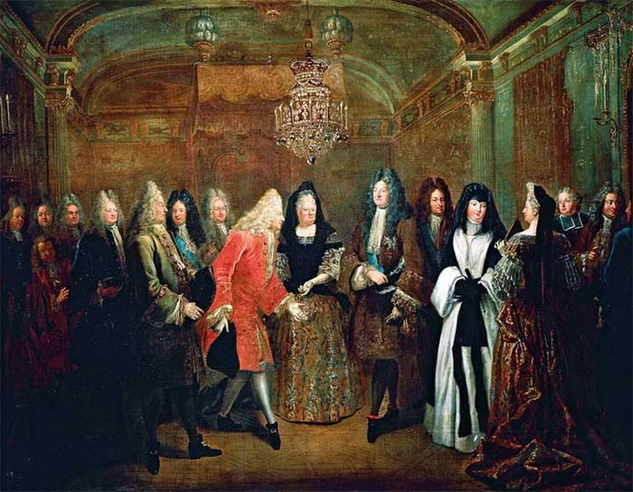 Voluminous and curly wigs were the standard for upper-class European men's attire in the 17th century.