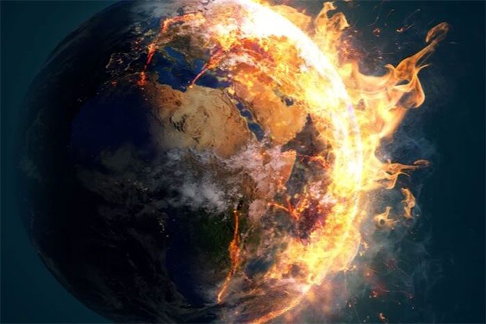 The Earth is increasingly damaged by climate change.