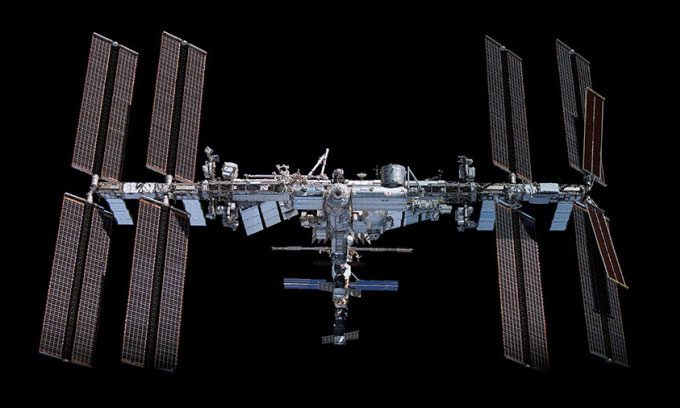 International Space Station (ISS) taken from SpaceX's Crew Dragon.