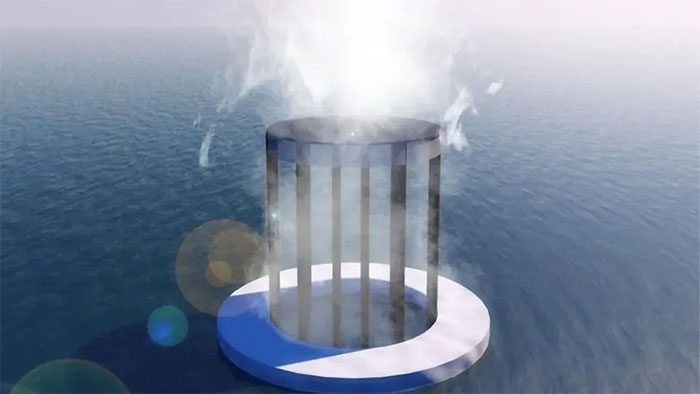 Sea water evaporation and recycling system to freshwater