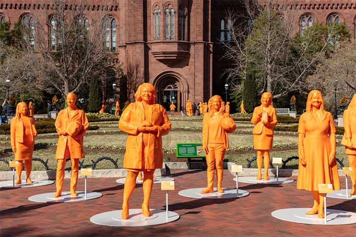 Unique 3D printed statues displayed at the Cambridge Science Festival