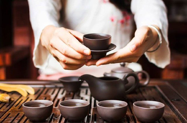 Drinking Hot Tea