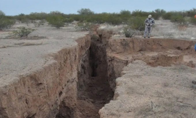 Some cracks caused by excessive groundwater extraction can extend for kilometers.