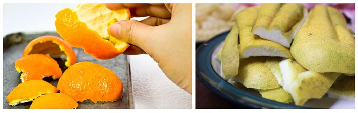 Orange, tangerine, or grapefruit peels can be used to repel mosquitoes.