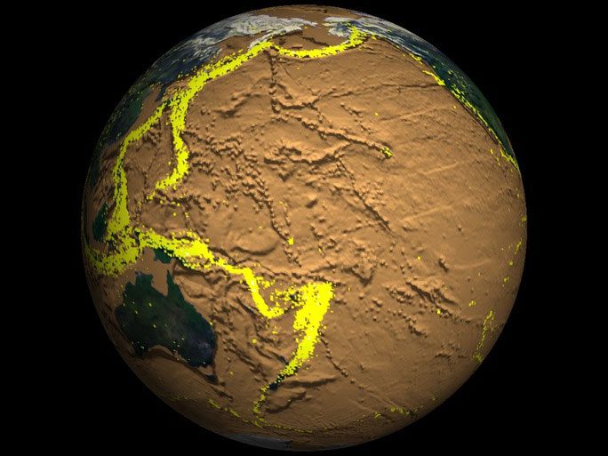 The Earth's crust consists of tectonic plates that are constantly moving