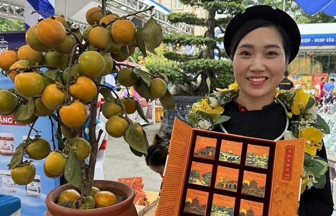 Vương Thị Thương giới thiệu sản phẩm hồng vành khuyên treo gió