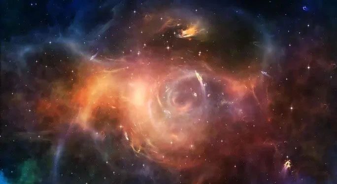 New radio signal possibly transmitted from a galactic collision 8 billion years ago