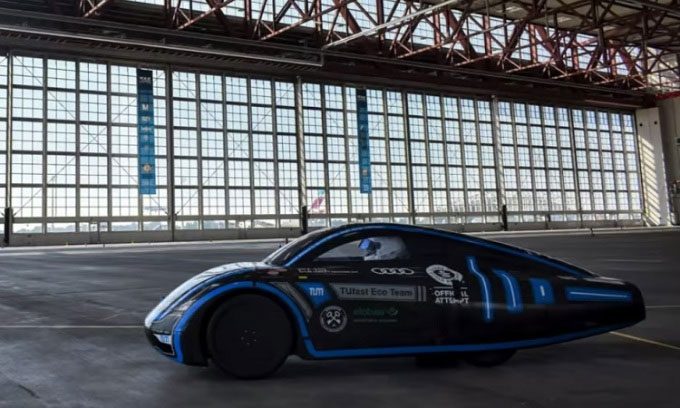 TUfast Eco equips Muc022 electric vehicle with a larger battery to achieve the record.