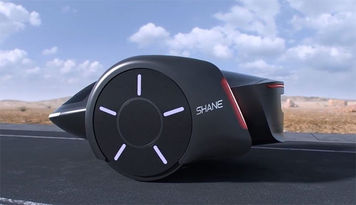 SHANE operates on two large wheels compared to the four wheels typically found on vehicles of similar size.