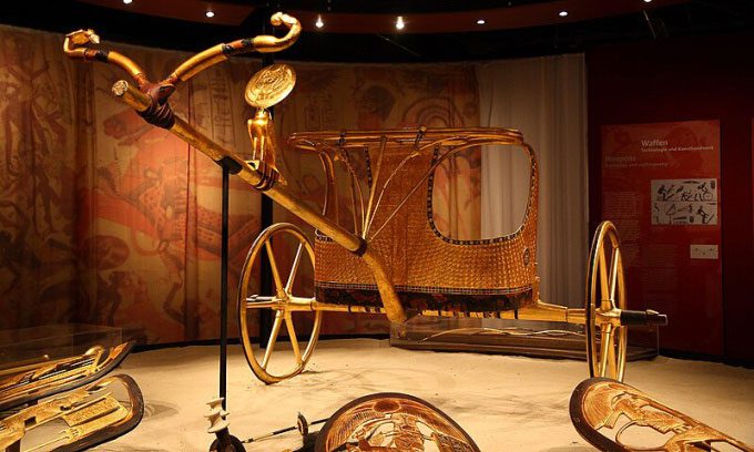 Replica of King Tutankhamun's chariot.