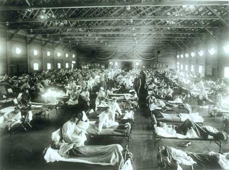 Devastating Spanish flu epidemic of 1918
