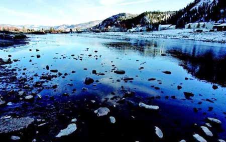 Polluted River and Lake