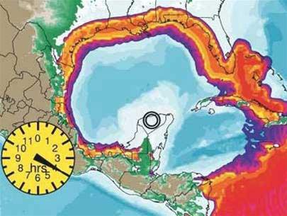 Model of the asteroid impact on Earth