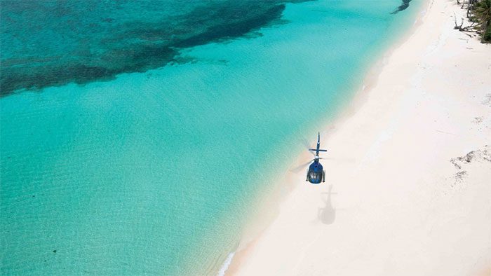 Guests will pay $11,580 for a round-trip helicopter ride.