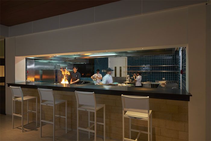 The resort has a private team of chefs.