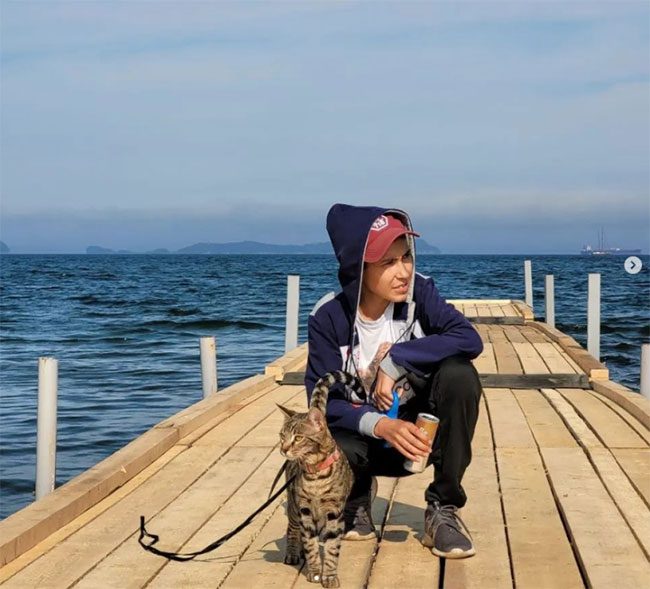 Denis shares pictures of his adventures on social media.
