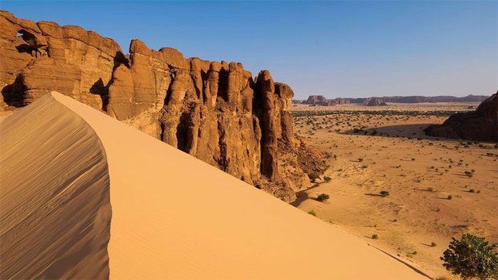 A view of the Ennedi Massif landscape.