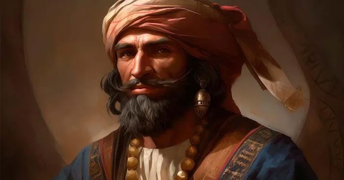 Portrait of writer Ibn Hawqal (? - after 978).