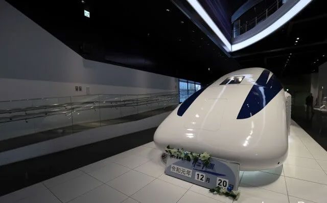 Step inside to experience being among the first to ride the maglev train!
