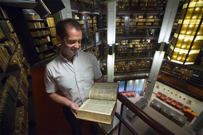 Librarian Pearce Carefoote of Thomas Fisher Library