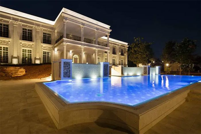 The pool area is the size of a luxury spa in a high-end hotel