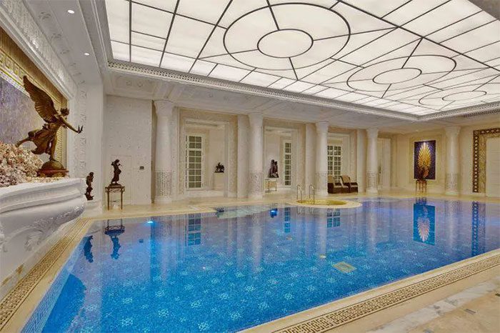 The pool area is the size of a luxury spa in a high-end hotel