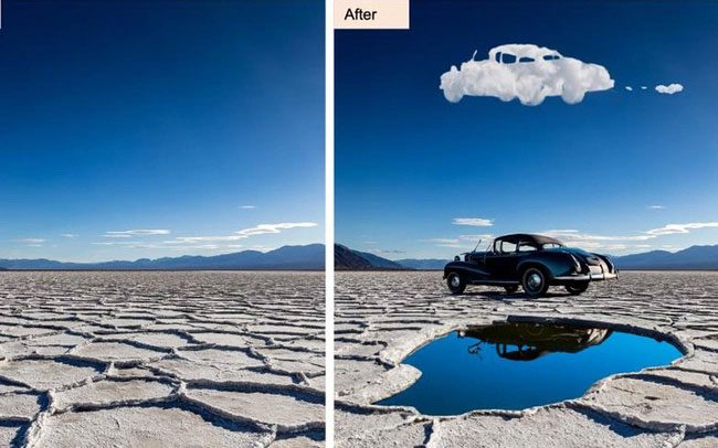 Adobe software announces the addition of the "Generative Fill" feature with AI assistance.