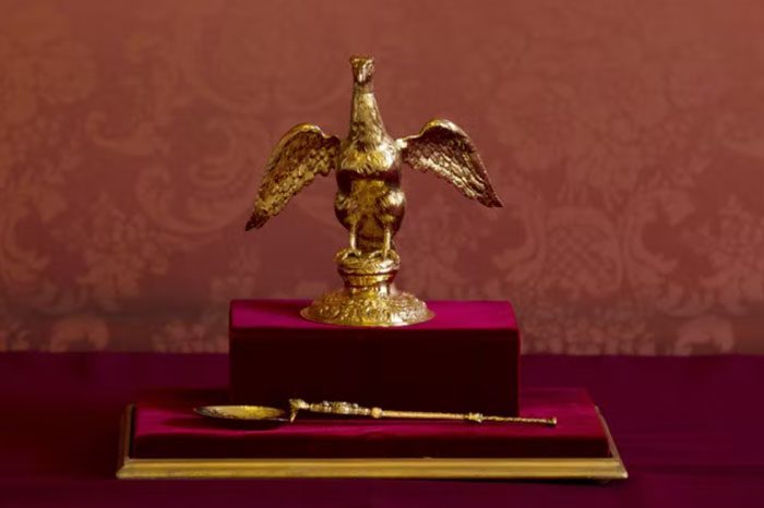 The Ampulla and the spoon are the "most important" items used in the ceremony.