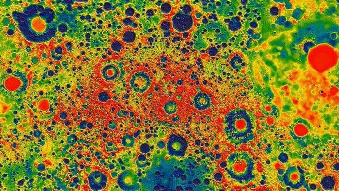 Map image of the Moon.