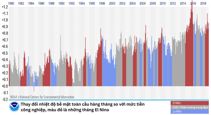 In 2016, there was a month that recorded an average temperature increase of 1.3 degrees Celsius.