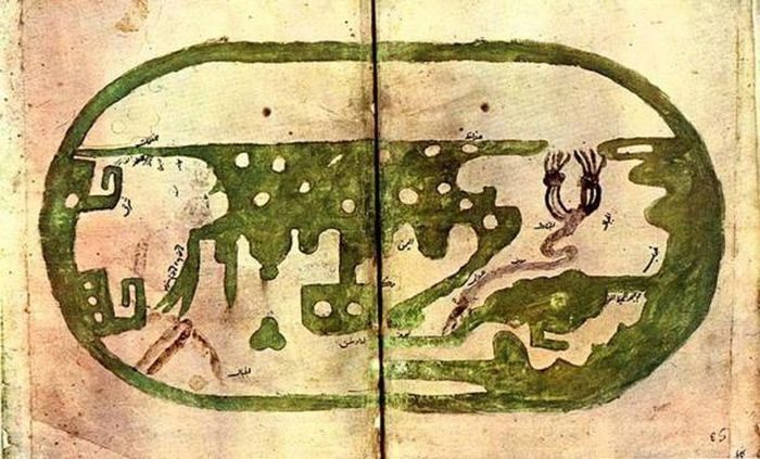 Ibn Hawqal's primitive world map.