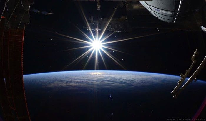 On the space station, each sunrise and sunset is considered a special ritual.