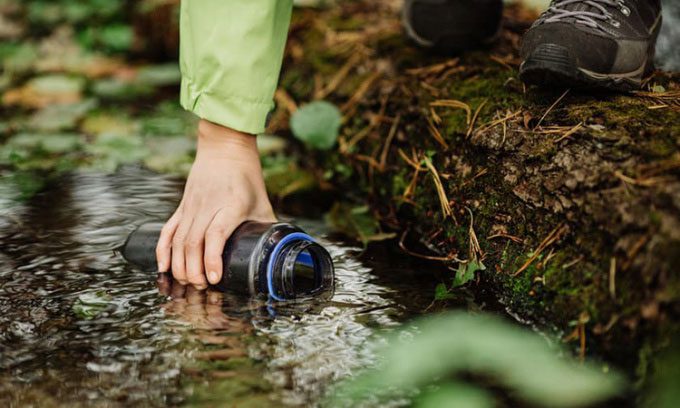The new water filter powder can be used by hikers needing to collect water from streams and lakes.