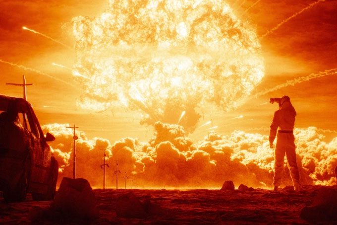 Nuclear radiation and extreme temperatures affecting many people with radioactive materials