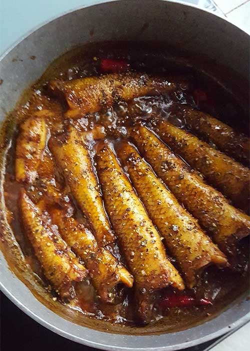 Braised goby fish with pepper