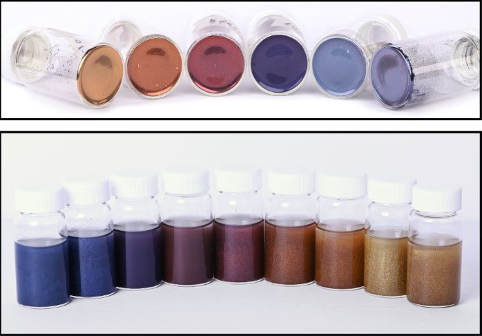 Color can be stored dry or mixed into a solution.