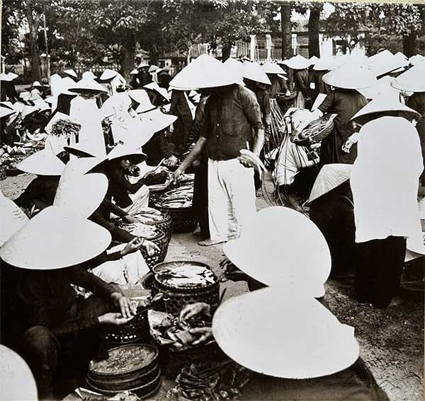 The fish market section in 1955.