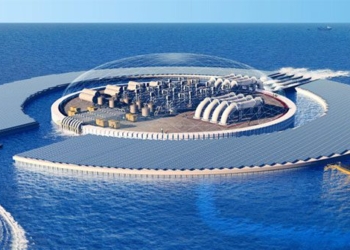 captura company of america builds co2 filtering facility amid the sea 127464