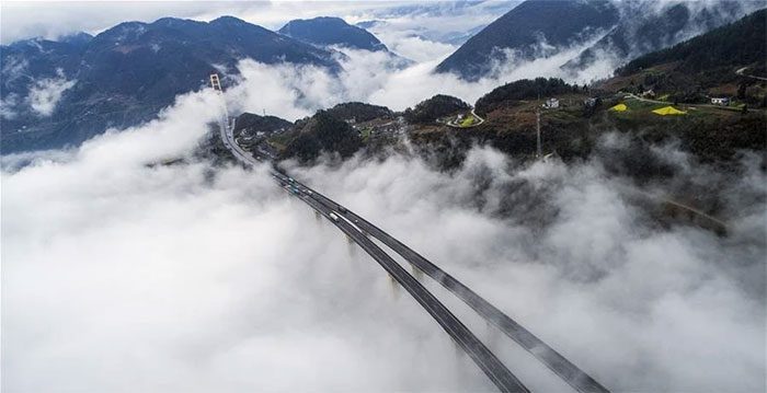 Siduhe Bridge is 496 meters above sea level.