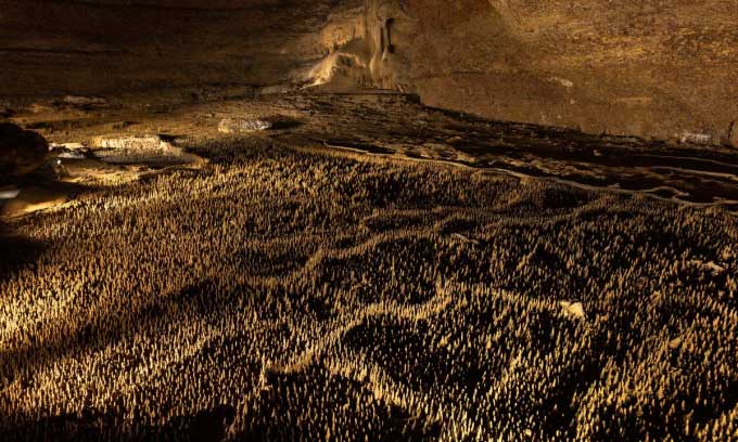 The "100,000 soldiers" structure in Trabuc Cave is a geological mystery yet to be solved.
