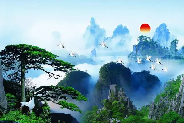 The Welcoming Pine has been depicted in various Chinese artworks.