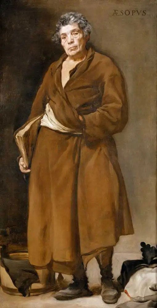 The father of Aesop's fables, painting by Diego Velázquez (1599 - 1660).