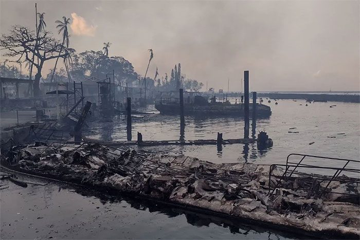 The island turned into a heap of ashes and ruins after the disaster
