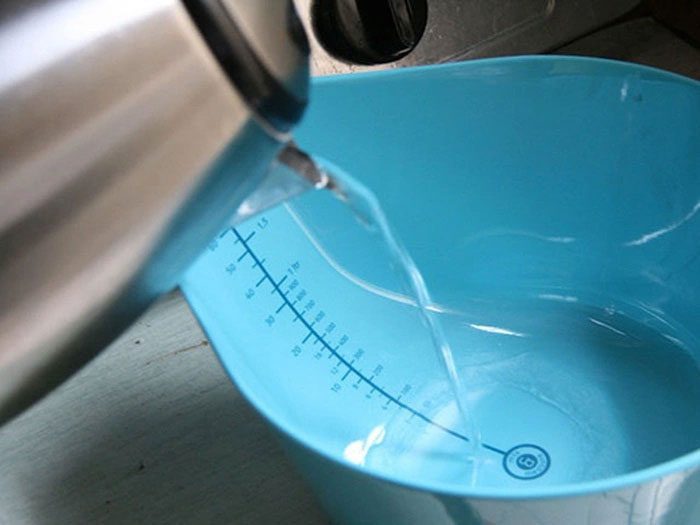 Pour water into a bowl and place it in the freezer.